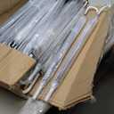 Reginary 30 Pieces Wedding Umbrellas Bulk Auto Open Stick Umbrellas with White European J Hook Handle Windproof Large Canopy Umbrella for Outdoor Wedding Bride Groom Photography Golf 