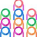 Aneco 10 Pack Kids Jump Rope Set Colorful Outdoor Jump Ropes 7.3 Feet Jumping Ropes Great Birthday Party Sports Activities Favors Gift