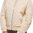 Levi's Women's Diamond Quilted Bomber Jacket, Cream, Medium