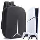 Carrying Backpack for PS5 Slim, Hard Shell Protective Travel Case Bag Suitable for PS5 Slim Disc and Digital Edition Console, Controllers, Gaming Headset and Other Accessories
