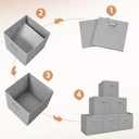 STORAGE MANIAC Storage Cubes, 13 Inch Collapsible Storage Bins with Handles, 10 Pack Fabric Foldable Bins for Organization, Durable Storage Bins for Closet, Shelves, Offices, Toys, 10-Pack Grey