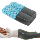 HOMBYS Shredded Memory Foam Knee Pillow for Side Sleepers, 6.5" Height Pillow Between Legs for Aligns Spine & Relieves Pressure Hip & Leg Elevation, Supportive Pillow for Pregnancy, Sciatica, Grey