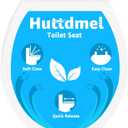 Toilet Seat Round 16.5 Inch with Quick Release - Quick Connect,White Round Toilet Seat with Soft Close,PP Material Safe, Easy Clean and Install,Sturdy Accessories Never Loosen,2 Years Support