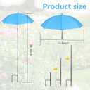 3Pcs Plant Umbrellas for Outdoor Plants, 23.6" Garden Umbrella Shade for Potted Plants and Garden Beds,Provide Shade to Defend Plants From Blazing Sun (1Yellow 1Pink 1Blue)