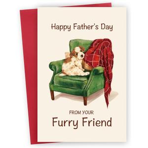 10 x Funny Father's Day Card for Dog Dad, Cute Fathers Day Gift from Doggy, Happy Fathers Day for Dog Owner, Humorous Father's Day Cards Gift for Dad