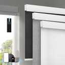 Motorized Blinds with Remote, [Free Solar Panels] Cordless Smart Blinds with Valance Cover, Blackout Electric Blinds with Remote Control, Automatic Roller Shades for Windows White 30" W x 72" H