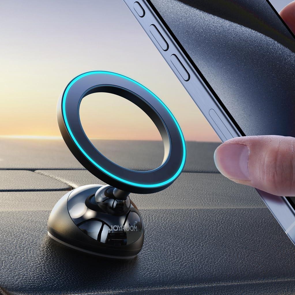 JOYROOM for MagSafe Car Mount, All-Metal Magnetic Phone Holder for Car, [Stronger Magnet] Car Magnet Phone Mount for Dash, Fit for iPhone 16 15 14 13 12 (blue)