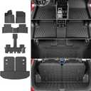 powoq 6&7 Seats Fuel Floor Mat Compatible with 2021-2026 KIA Sorento Cargo Mat Floor Liner TPE Backrest Trunk Liner Replacement for 2021 2022 2023 2024 2025 2026 KIA Sorento Accessories