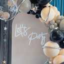 2 x Let's Party Felt Sign for Balloon Arch - Large Letters Reusable for Party Backdrop, Birthday, Graduation, Wedding, Bachelorette, Christmas, Home Bar, Man Cave Wall Decor - White, 4mm Thick