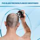 5 Pack Replacement Blades for Freebird Head Shaver | 5-Blade Electric Razor Refills for Bald Men Freedom Grooming + 1 Cleaning Brush