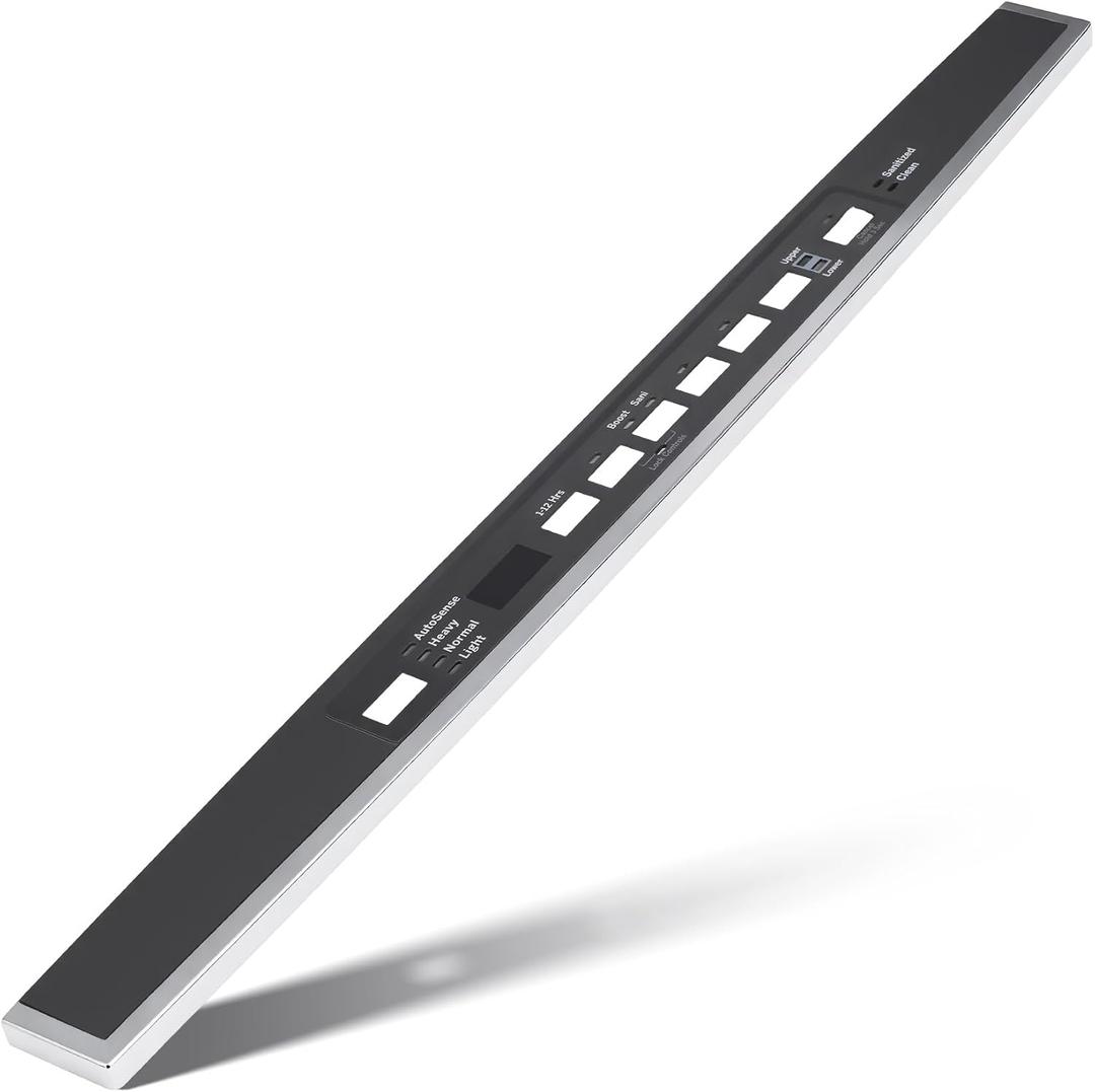 WD34X21699 Dishwasher Control Panel Interface Cover Replacement for GE Dishwashers, Compatible with GDT635HMJ2ES GDT695SSJ4SS, Replaces AP6037177 PS11766992 4466901, Sturdy ABS Door Panel Trim