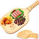 22.4"x12.6"Large Pickleball Charcuterie & Cutting Board with Handle-Wooden Paddle Shaped Snack Tray, Reversible Cheese Board Serveware for Kitchen,Unique Gifts for Women Men Pickleball Lovers
