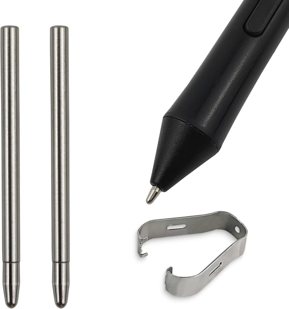 2 Pack No Wear Down Titanium Alloy Standard Pencil Nibs Fits for One by WACOM, Intuos Series Pen, Replacement Refill Tips fits for WACOM CTL-672,CTL-671,CTL-471, CTL-472 (Space Gray)