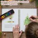 Watercolor Workbooks, Beginner Watercolor Painting Kit – 12 Colors Paint Set with Brush – Perfect for Gifting to Spark Creativity & Joy for Teens & Adults（Flower）