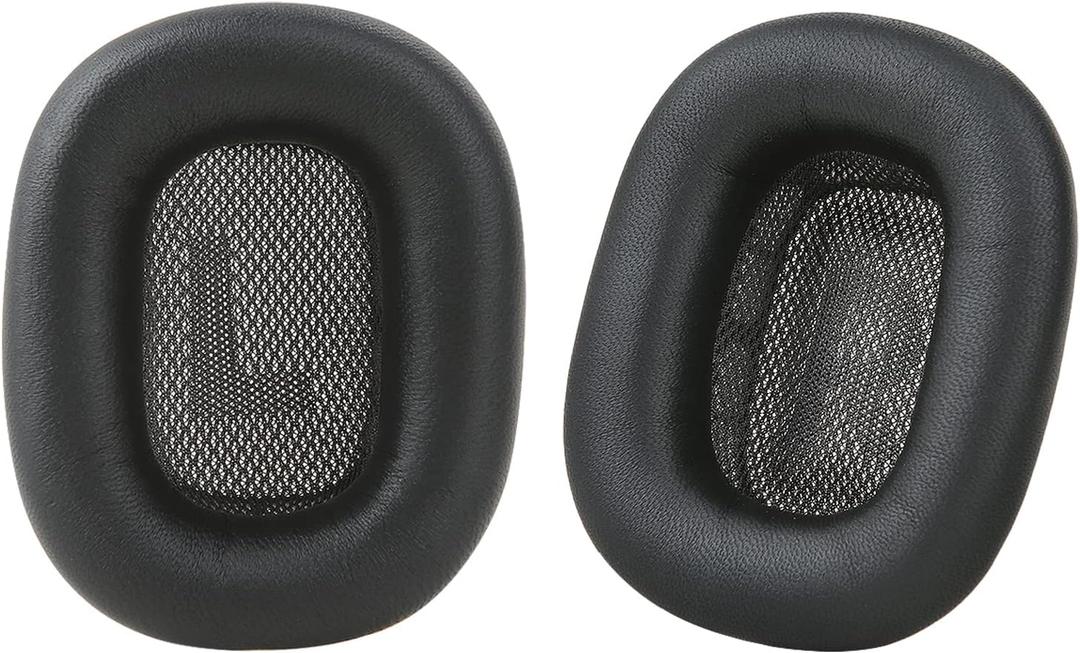 Lambskin Ear Cushions for Apple AirPods Max Headphones with Sheepskin Genuine Leather, Memory Foam and Magnet, Sweat-Proof& Excellent Noise Isolation-Black