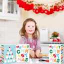 JarThenaAMCS Christmas Gift Bags with Handle Colorful Stripes Santa Paper Paper Bag Merry Christmas Candy Goodie Treat Bags for Birthday Baby Shower Party Favor Supplies, 16Pcs