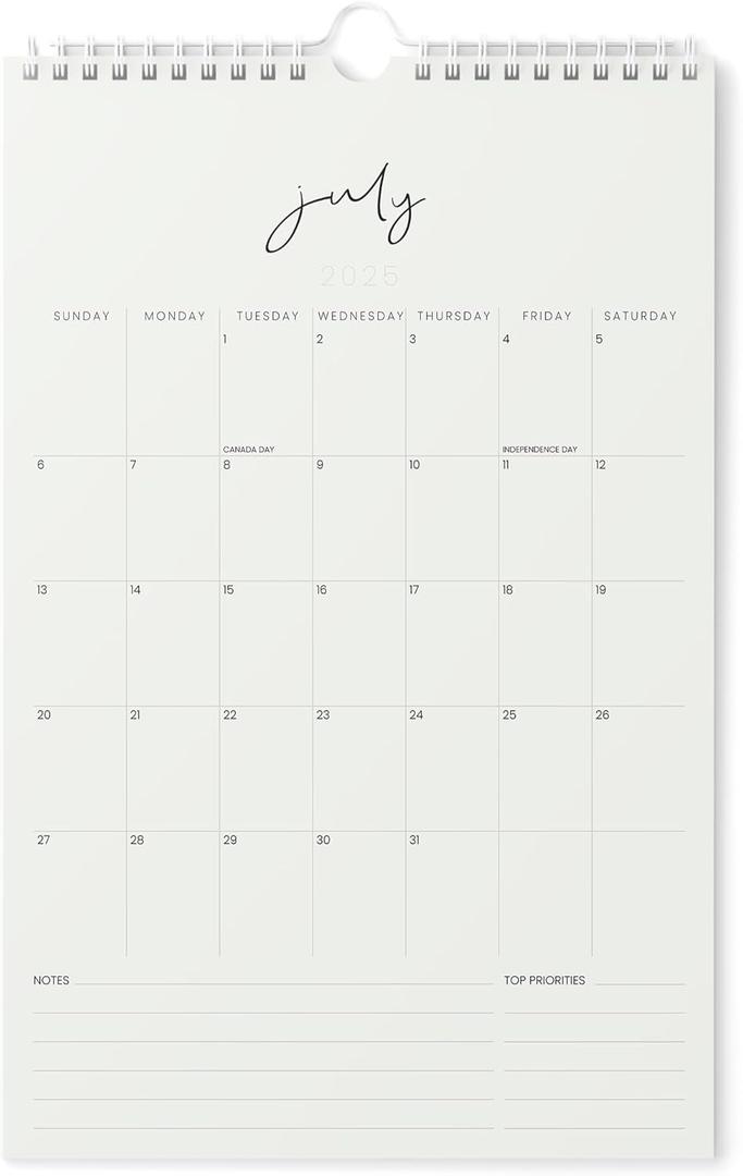 Karto Wall Calendar 2025-2026 - Vertical 11x17 inch July 2025 to December 2026 - Boost Your Productivity and Easy Planning with the Aesthetic Monthly Calendar - Cursive Beige (Large)