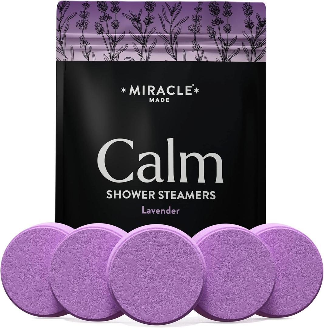Miracle Made Lavender Aromatherapy Shower Steamers Essential Oil Shower Bombs for Relaxation, Nasal Relief & Daily Self-Care 14 Shower Melt Tablets Miracle Made Lavender Aromatherapy Shower Steamers Essential Oil Shower Bombs for Relaxation, Nasal Relief & Daily Self-Care 14 Shower Melt Tablets