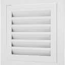 PATIKIL 10" x 10" Aluminum Return Grille, Return Air Vent Cover Linear Bar Removable Grille with Mesh Filter for Sidewall Wall Ceiling Floor HVAC System, White