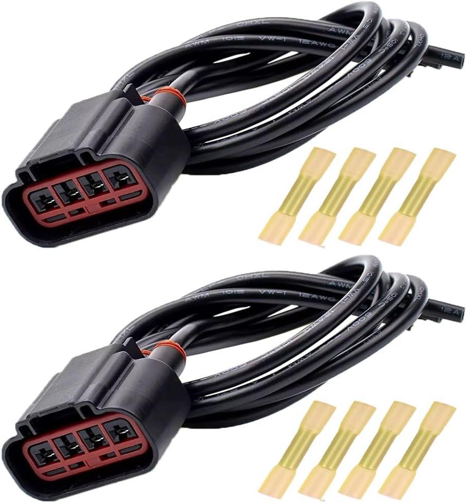 2pcs Front HVAC Blower Motor Resistor Wiring Connector For Ford Escape Expedition F-150 F-250 Fiesta Mustang Lobo/Lincoln MKS MKT/Nis Titan Xterra 3U2Z14S411ZEA S1763