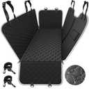 Mancro Dog Car Seat Cover for Back Seat, 2025 Upgraded 600D Heavy Duty Waterproof & Scratch-Resistant Dog Hammock for Car, Back Seat Pet Cover for Dogs with Sedan, Trucks and SUVs, Standard, Black