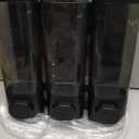 Pollock Shower Dispenser 3 Chamber No Drill Shampoo and Conditioner Dispenser for Bathroom, Large Capacity, Black