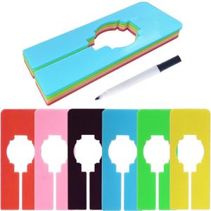 30 Pcs Dividers for Hanging Clothes, Clothing Plastic Rack Size Dividers Rectangular Reusable Closet Separators Closet Labels dividers Closet Clothes Dividers(Colorful)
