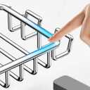 Nieifi Bar Soap Holder for Shower Wall with 4 Hooks, Stainless Steel Adhesive Soap Dish for Bathroom, Silver