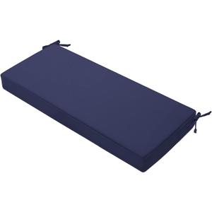 Favoyard Outdoor Bench Cushion 59 x 18 Inch Waterproof Patio Furniture Cushions 3-Year Color Fastness Garden Sofa Settee Couch Swing Pads with Handle and Attach Ties, Blue