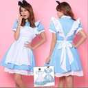 Alice in Wonderland Cosplay Anime Maid Costumes Lolita Women Girls Dress L