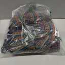 Baja Saddle Blanket Car Seat Covers Front Set with Seat Belt Pads, Washable Breathable Striped Woven Cloth Seat Covers for Cars, SUV, Truck, Airbag Compatible(Blue)