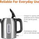 1.1Qt (1L) Electric Kettle, Tea Kettle & Water Boiler, with Auto Shut-Off, Boil Dry Protection, High-Safety Strix Thermostat, BPA-Free, 1500W, Stainless Steel, New Model, Black & Silver