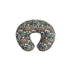 Boppy Original Nursing Pillow, Gray Dinosaurs, Ergonomic Nursing Essentials for Bottle and Breastfeeding, Firm Fiber Fill, with Removable Pillow Cover, Machine Washable