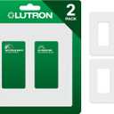 Lutron CW-2-WH-2 White Claro 2 Gang Decorator Wallplate (2 Pack) | CW-2-WH Count