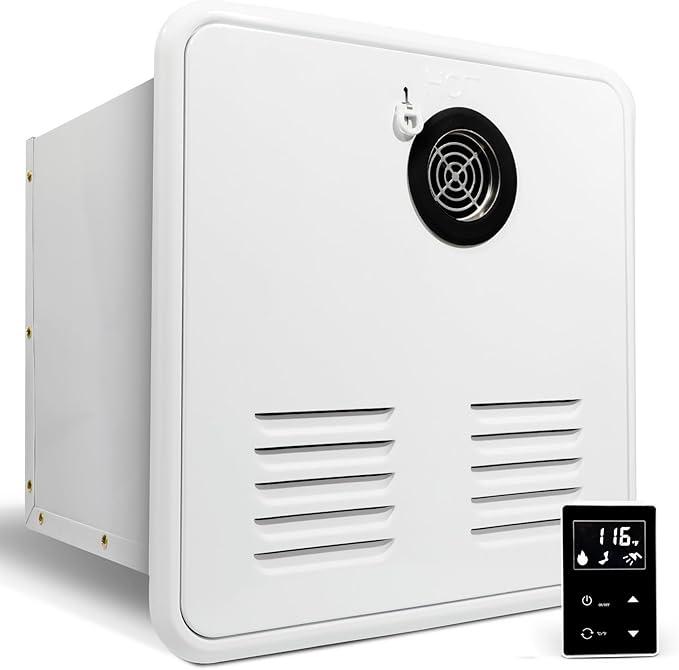 RV Tankless Water Heater, 55000 BTU RV Instant Hot Water Heater, High Altitude, 1.8 GPM Water Flow, Camper Water Heater with Remote Controller, 12V DC, Consistent Temperature
