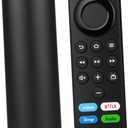 Replacement Firestick Remote Control Fit for Fire Smart TV Stick Lite/4K/4K MAX/4K Plus/HD, Smart TV 3rd Gen/TV Cube(1st/2nd/3rd Gen)/TVs Stick(2nd/3rd Gen) with Voice Controller Green hulu Button (black)