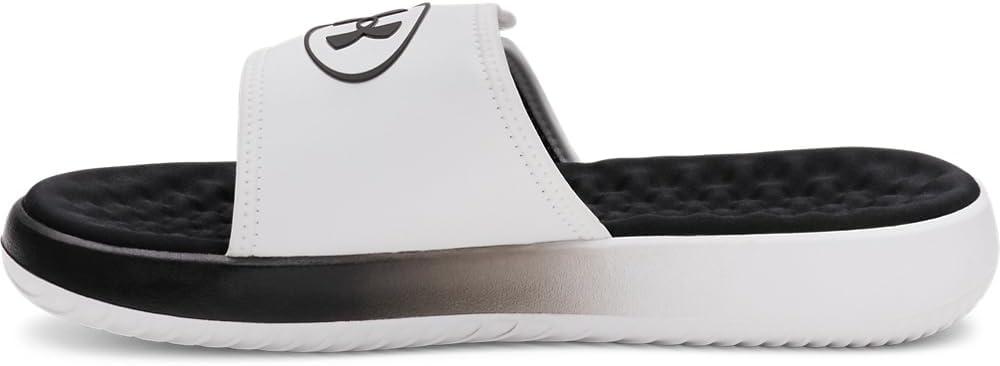 Under Armour Men's Ignite Pro 8 Slide Sandal (10, (102) White/Black/White)