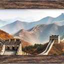 Picrit 8x24 Rustic Brown Poster Frame, Wooden Photo Frame, Shatterproof Cover for Wall Mount, Horizontal & Vertical Hanging Display, Gallery Wall Home Decor, 1 Pack