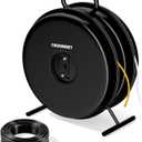 Upgraded 415D Wire Dispenser Wheel, Dual Capacity 2-Reel Wire Dispenser with Easy Grip Handle & Aluminum Reel, Compatible with 250ft 14/2 14/3 14/4 12/2 12/3 10/2 Electrical Wire Rolls