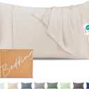 GOKOTTA Soft Standard Pillow Cases, Luxury Silky Cooling Pillow Cases for Hot Sleepers, 100% Rayon Derived from Bamboo, Envelope Closure and Reversible Pillowcases for Hair and Face(20"*26") (Lightbeige)