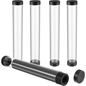 Barydat 4 Pcs Playmat Tube Round Compatible with MTG Play Mat Holders 16.14 Inch Playmat Case TCG Clear Artwork Tube for Card Game Storage Toy Card Play Mat Tubes for Gaming, Easy in and Out Design