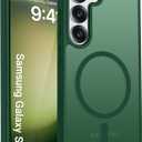 for Samsung S23 Phone Case, Compatible with Magnetic, Military Grade Drop Protection Translucent Matte Shockproof Anti-Scratch/Anti-Fingerprint Case for Galaxy S23 (Green)