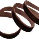 4 x Nylon Single Face Velvet Ribbon,3/8 Inch X 25 Yards Spool (Brown)