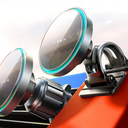 LISEN for 15W MagSafe Car Mount Charger,2025 Super Solutions for All Cars,100% Ultra Stabilized Clip & Nano Adhesive Base,Charge While Using Fits iPhone 16 15 14 13 12,Samsung with MagSafe