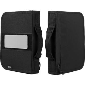 DBTAC Square Pistol Rug Case | Stiffen Tactical 1x Handgun Firearm Shooting Padded Case with Removable & Reflective Patch for Shooting Range Outdoor Hunting (8.5" x 8.75" Large Pistol Case, Black)