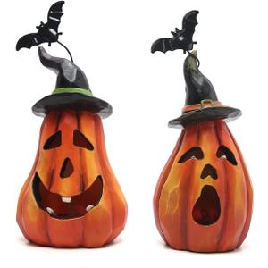 Hodao Halloween Pumpkin Decorations Indoor Halloween Decorations Clearance for Table/Halloween/Window/Present Box/Gift