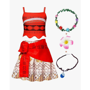 WonderBabe Girls Princess Costume Toddler Kids Theme Birthday Outfits Halloween Dress up Two-Pieces Crop Top Tassel Skirt Set Size 140