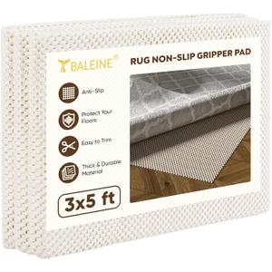 BALEINE Non Slip Rug Pad Rug Gripper for Hardwood Floors, Extra Thick Non Slip Mat Under Carpet (3'x5')