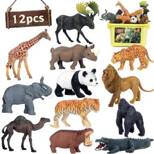 Safari Animal Toys Figures, 12 PCS Realistic Jumbo Wild Jungle Animals Figurines, Large African Zoo Animal Playset with Lion,Elephant,Giraffe, Plastic Animal Learning Toys for Kids Toddlers Boys Safari Animal Toys Figures, 12 PCS Realistic Jumbo Wild Jungle Animals Figurines, Large African Zoo Animal Playset with Lion,Elephant,Giraffe, Plastic Animal Learning Toys for Kids Toddlers Boys