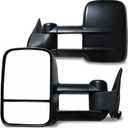 AERDM New Pair Towing Mirrors Set Telescoping Tow Mirrors fit for 1988-1998 Chevy GMC C1500 C2500 C3500 K1500 K2500 K3500 Pickup Side Mirrors Power Adjustable Glass Set Pair